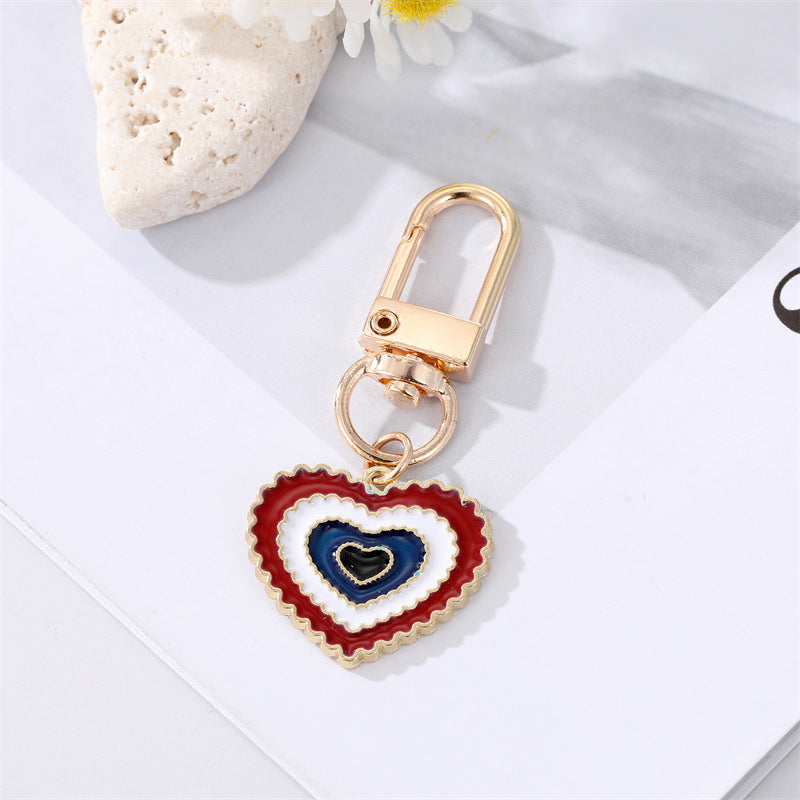 Wholesale Irregular Devil's Eye Metal Keychains